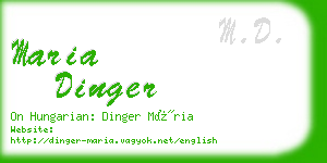 maria dinger business card